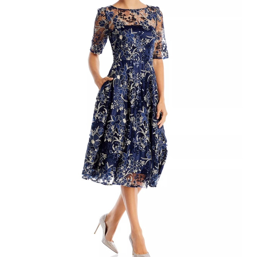 Eliza J Lace Fit & Flare Dress Size 2